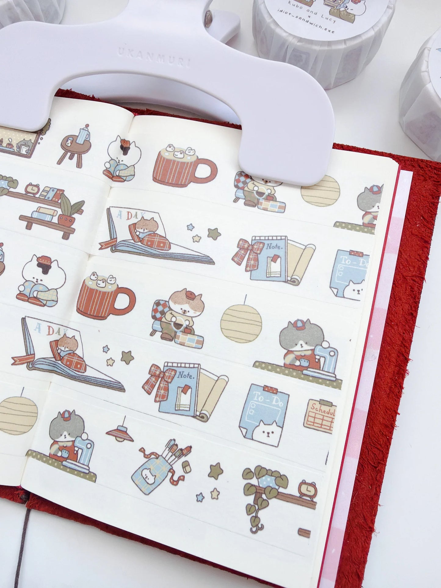 Kubo and Lucy x Idiot Sandwich - My journal Sips V.1 - cafe journaling - washi tape