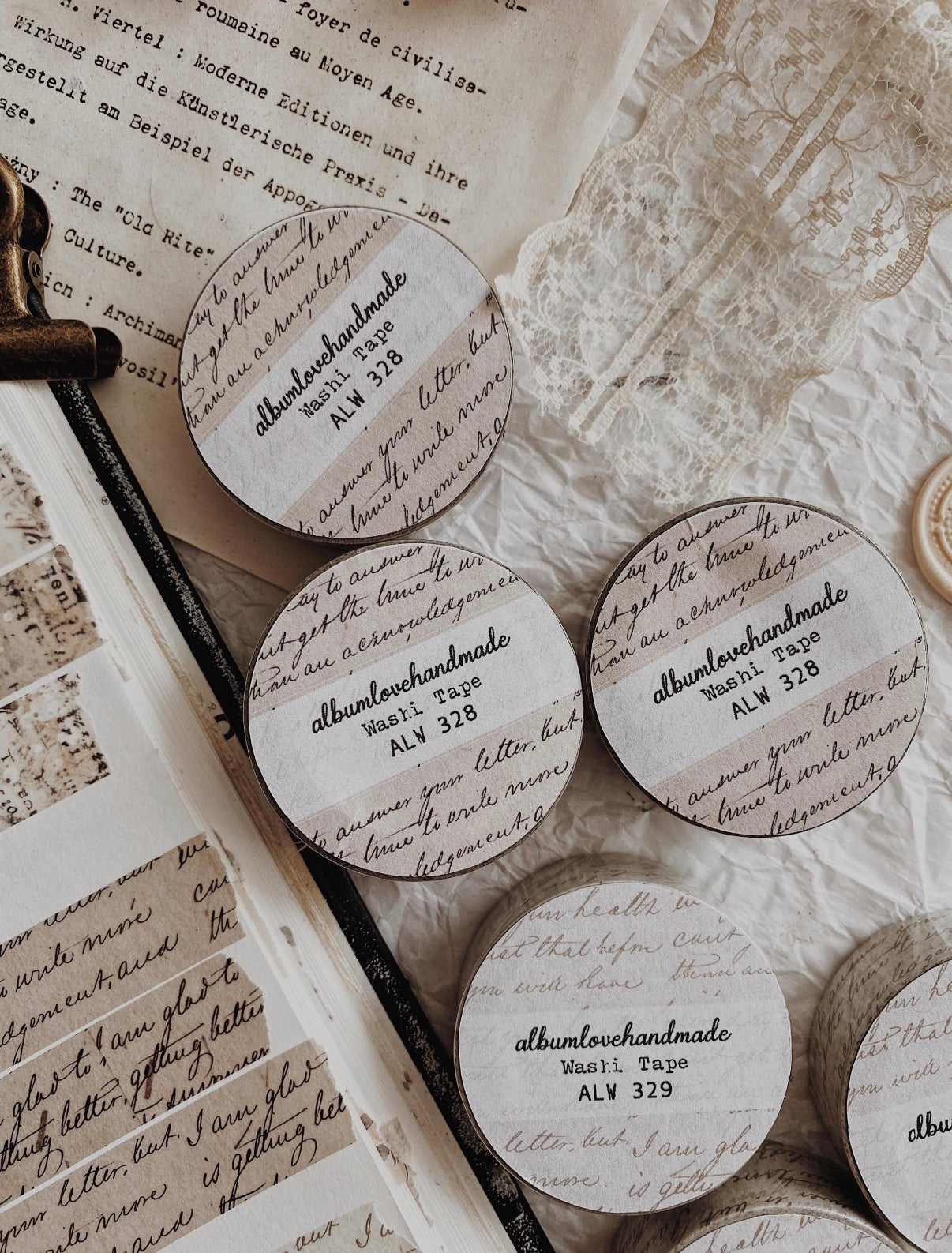 Albumlovehandmade - washi tape - Collage design (2 colors)