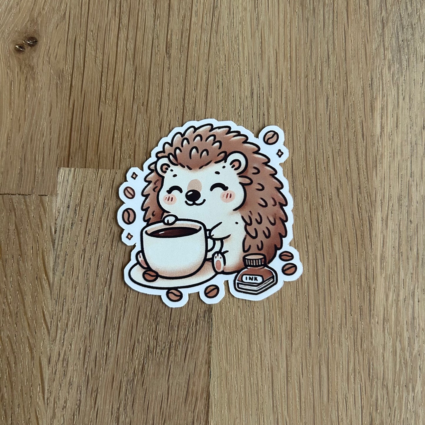 Hedgehog diecut sticker