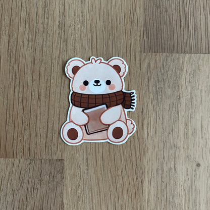 Winter bear diecut sticker