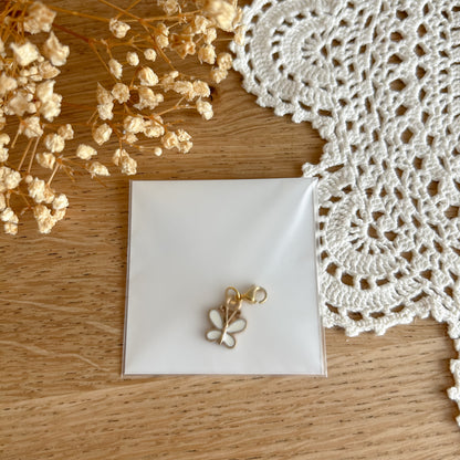 Journal charm - White butterfly