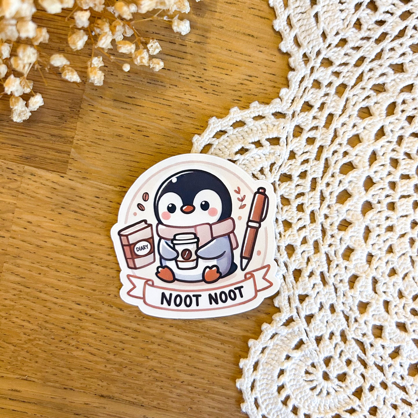 Noot Noot diecut sticker