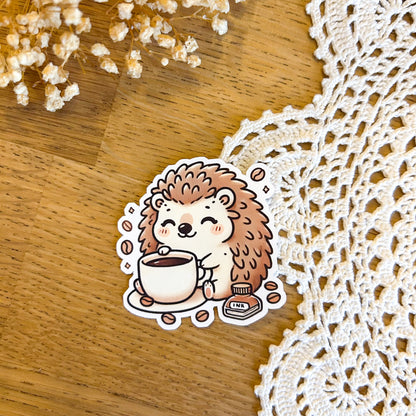 Hedgehog diecut sticker