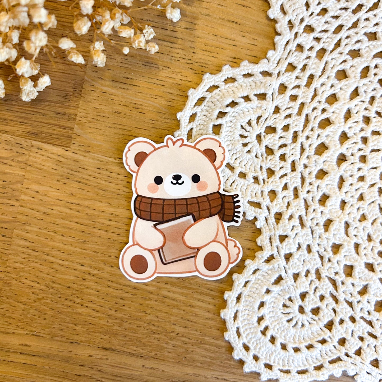 Winter bear diecut sticker