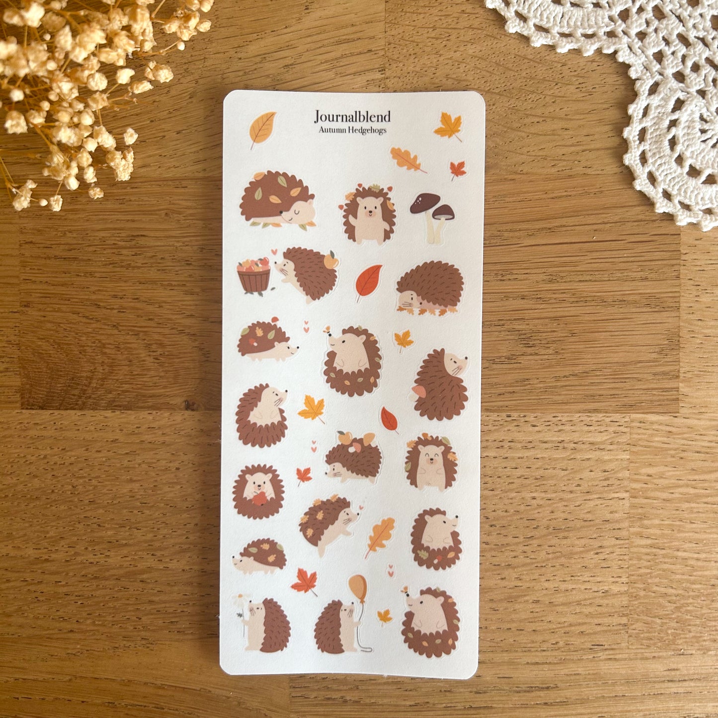 Stickersheet - Autumn Hedgehogs