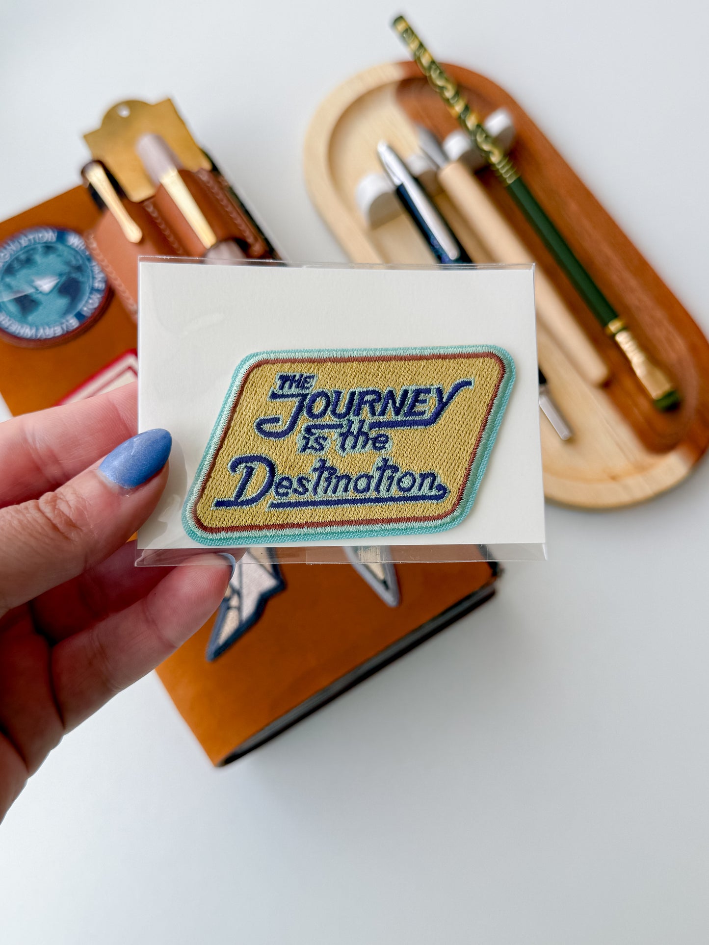 Baum Kuchen - Patch - The journey is the destination - Yellow/mint