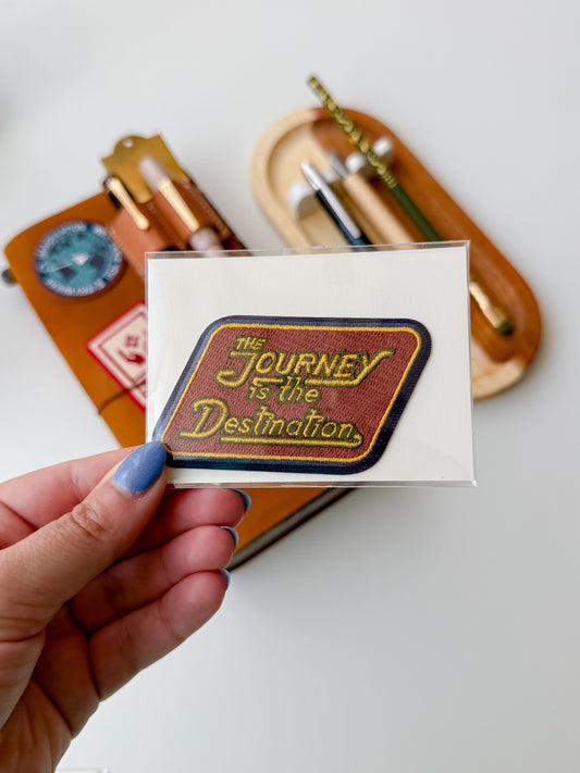 Baum Kuchen - Patch - The journey is the destination - red/blue
