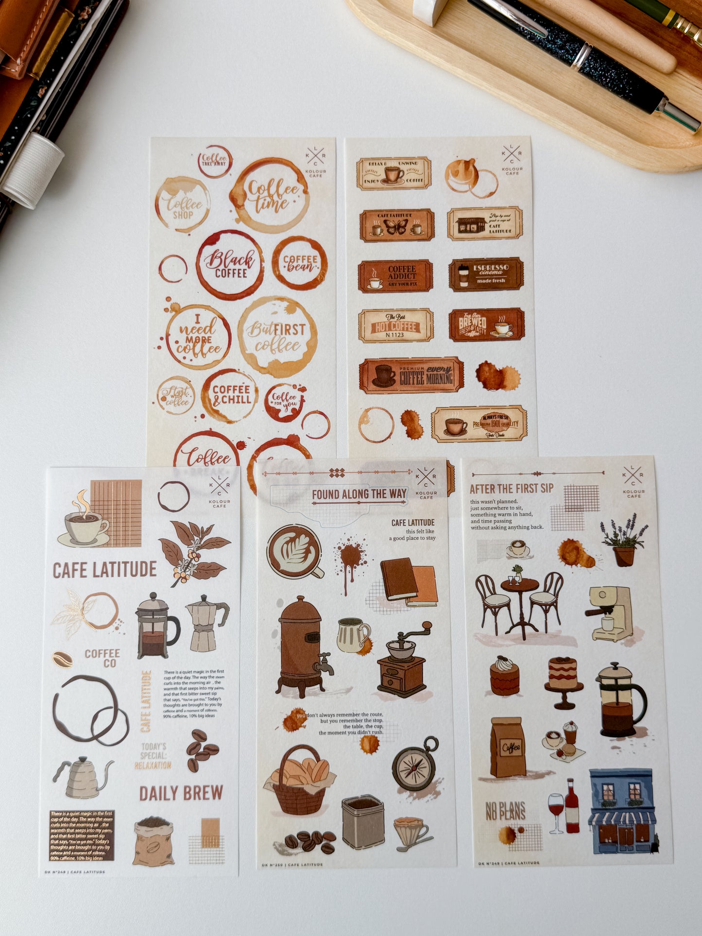 Kolour Cafe - Café Lattitude - Stickersheet set of 5 sheets
