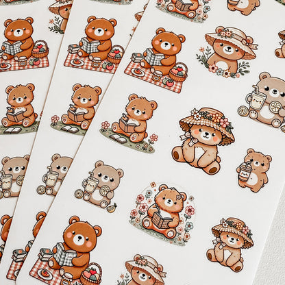 Stickersheet - Summer Bears