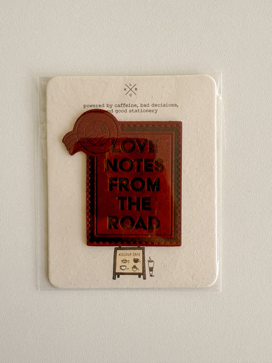 Kolour Cafe - Love notes from the road (red) - Patch
