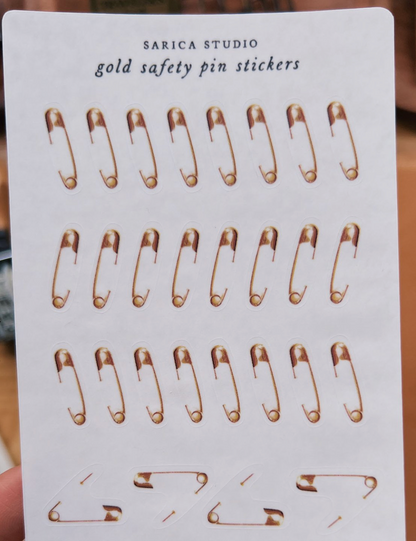 Sarica Studio - gold safety pin stickers
