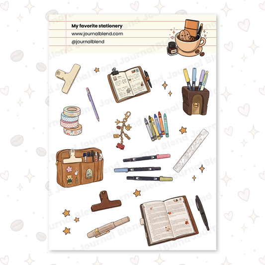 Journal Blend - Stickersheet - My Favorite stationery