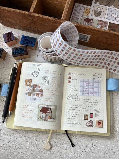 Dana ate oatmeal - Patchwork kiss-cut stickerrol