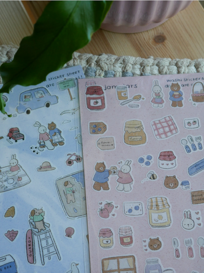 Dana ate oatmeal - Roadtrip to the beach - washi sticker sheet