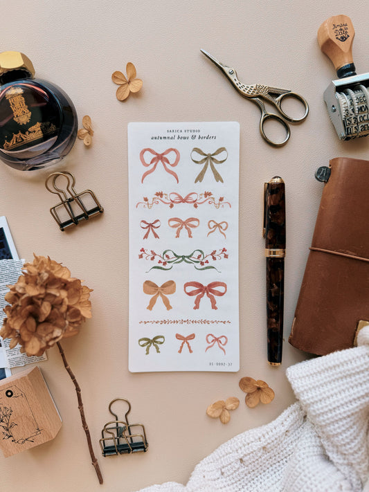 Sarica Studio - Autumnal bows & borders