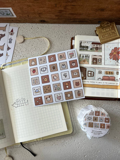 Dana ate oatmeal - Patchwork - sticker sheet