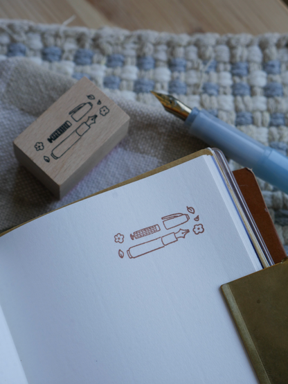 Dana ate oatmeal - Fountainpen - stamp