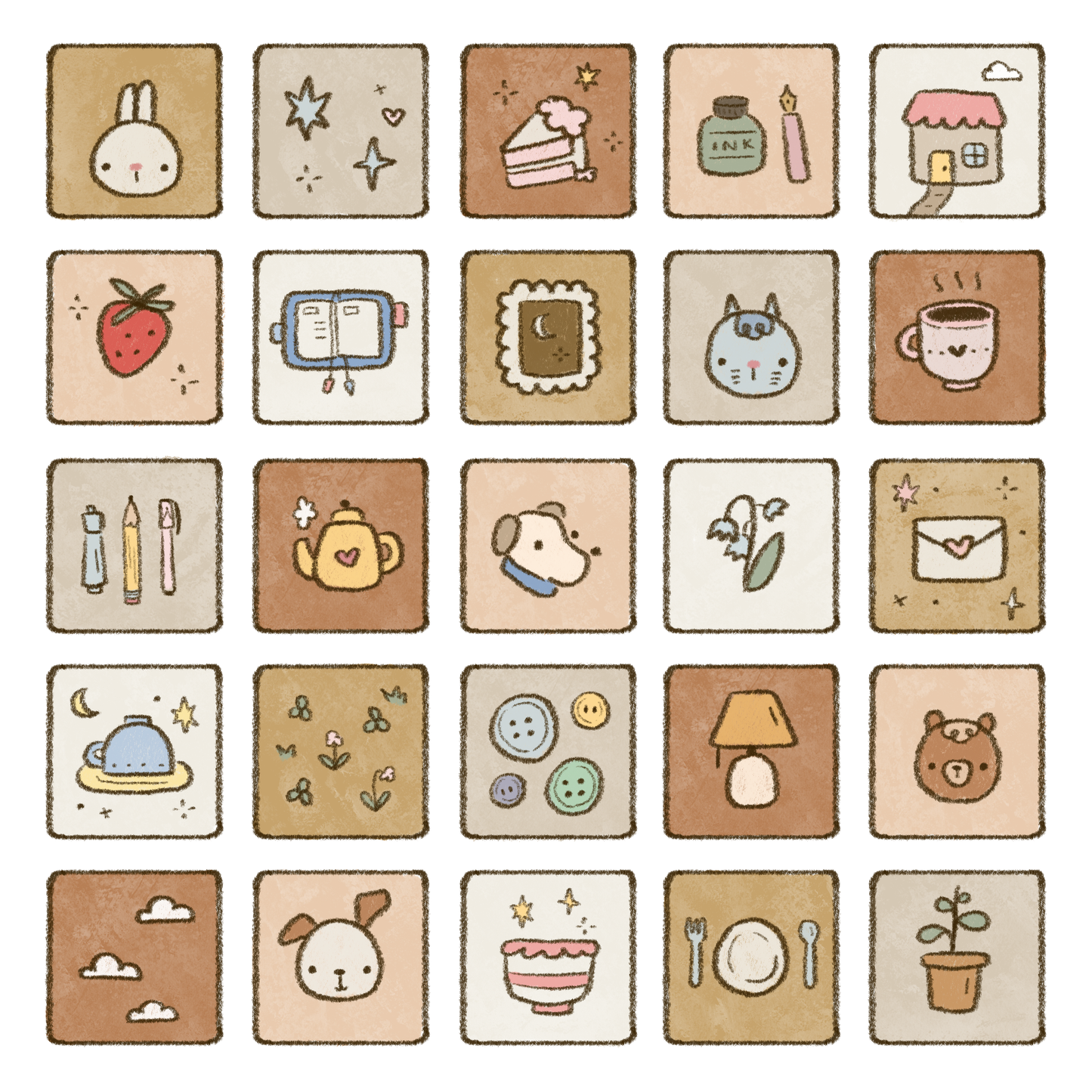 Dana ate oatmeal - Patchwork - sticker sheet