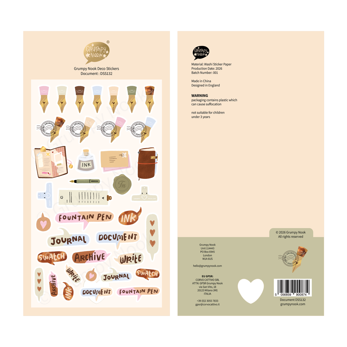 Grumpy Nook - Stickersheet - Document