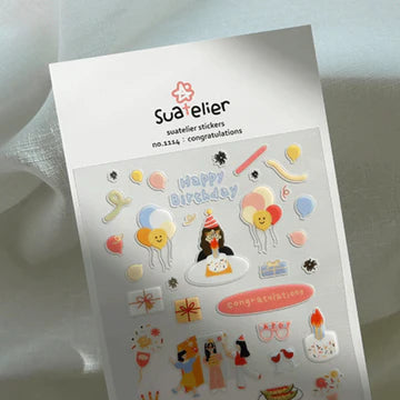 1114 - congratulations - Stickersheet