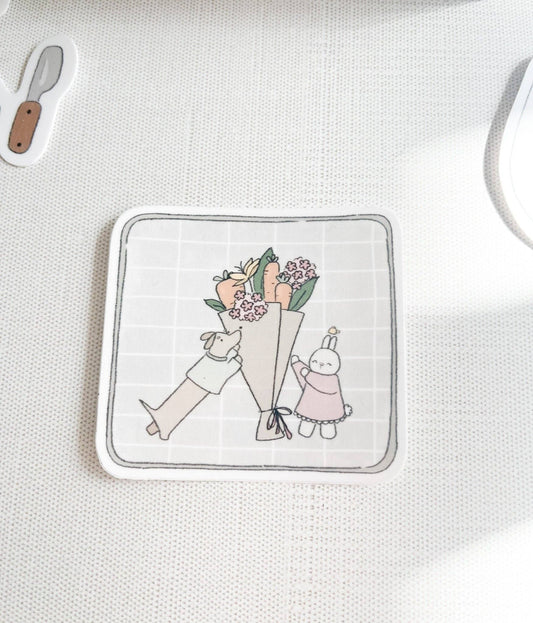 Kuboandlucy x Dana At Havermout | Groenteboeket Sticker Uitsnede
