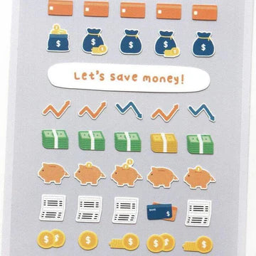 114 - deco 08 money - Stickersheet