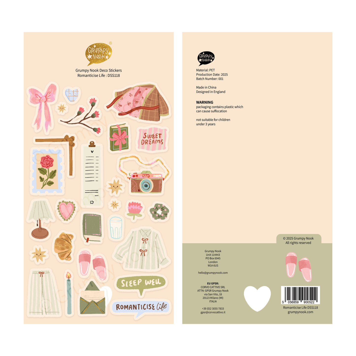 Grumpy Nook - Stickersheet - Romanticise Life