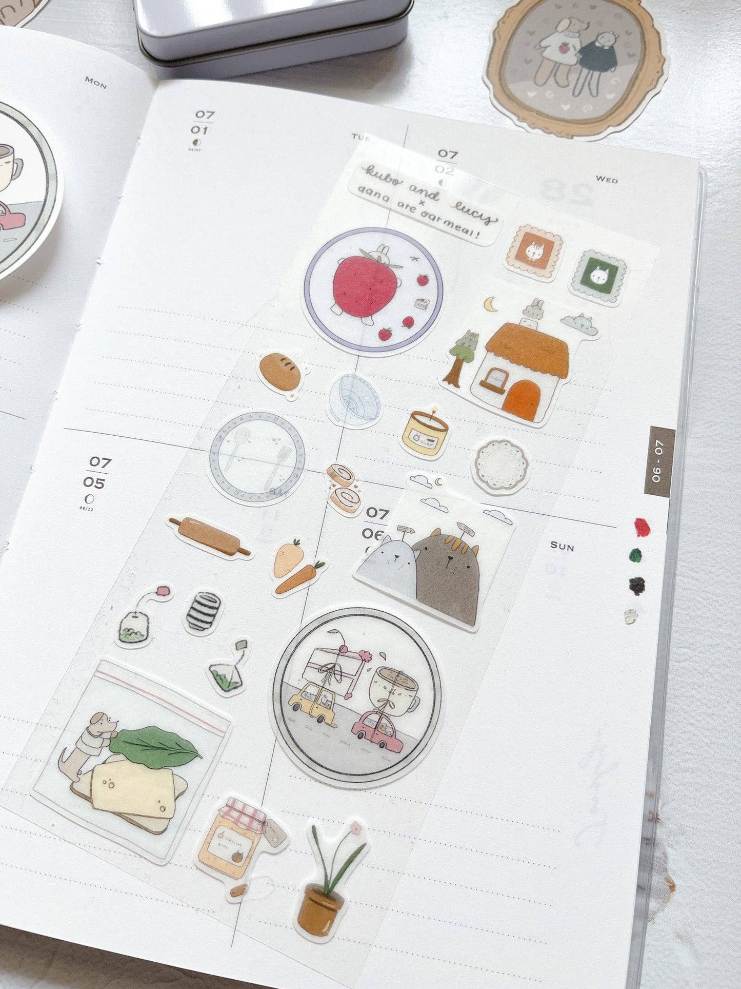 Kuboandlucy x Dana At Havermout | Een Dag met Vrienden Stickervel
