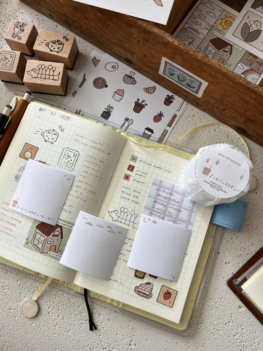 Dana ate oatmeal - Night sky - perforated notes roll