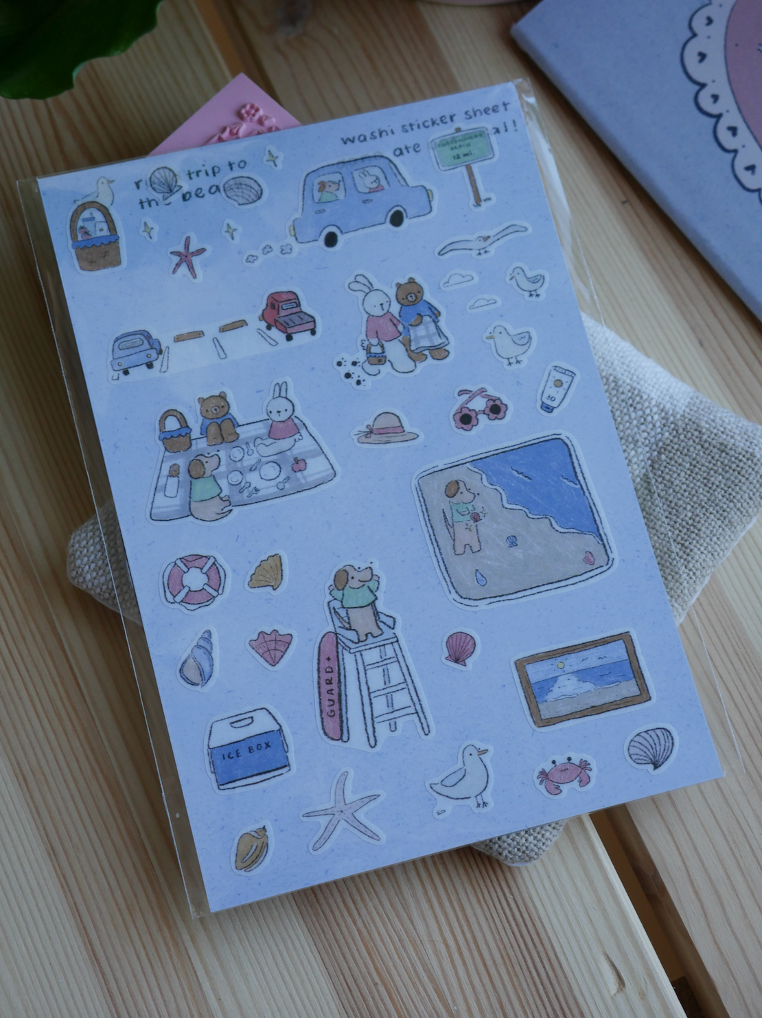 Dana ate oatmeal - Roadtrip to the beach - washi sticker sheet