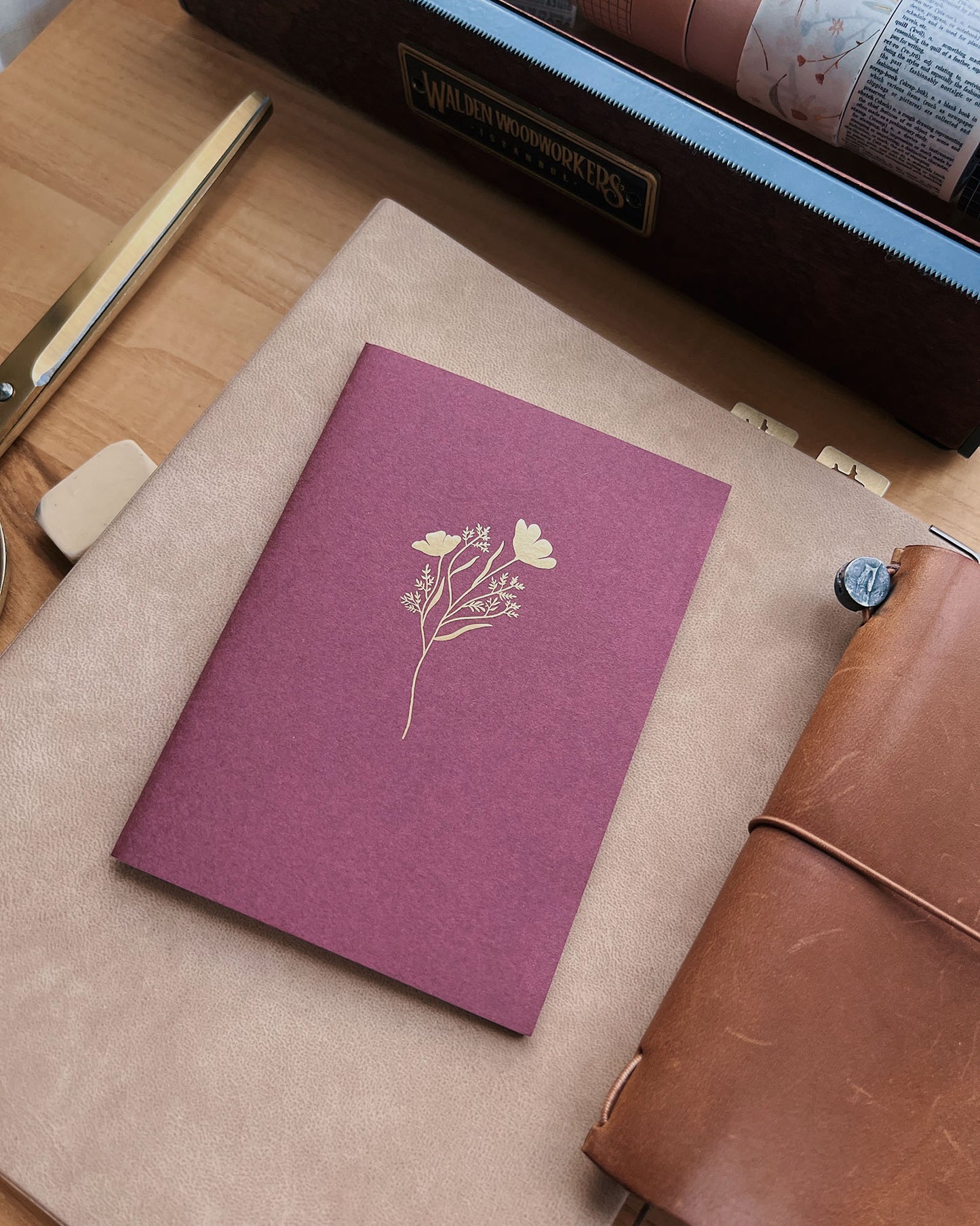 Sarica Studio - Floral notebook - Passport size TN