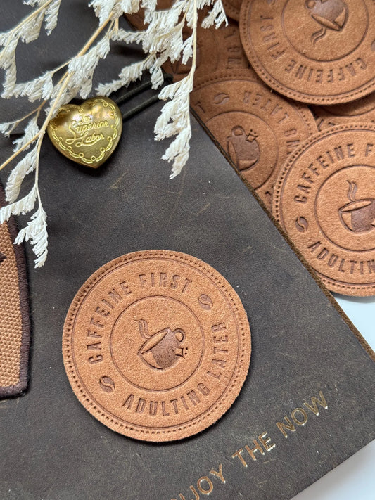 PRE-ORDER - Kolour Cafe - Patch - caffeine first adulting later