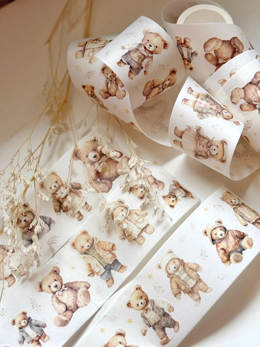 PRE-ORDER - Kolour Cafe - Kiss cut Teddy bear washi tape