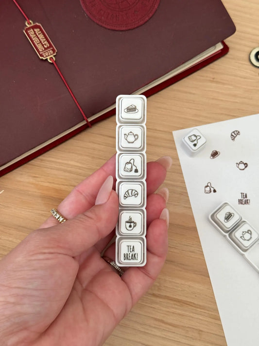PRE-ORDER - Kolour Cafe - Mini push bottom stamps (3designs)